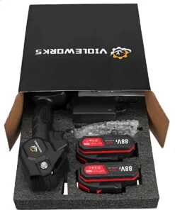 Violeworks® Accu Kettingzaag - Snoeizaag - Mini Kettingzaag - Handkettingzaag - Ook Voor Makita - Elektrische Kettingzaag - Elektrische Snoeischaar - Op Batterij - 2900 MAh - 1080W - 88V -Buitentuin Winkel 1000x1200 3