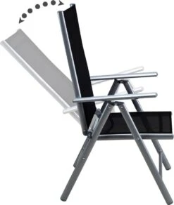 Casaria Alumunium Tuinset Bern - 6 Stoelen + 1 Tafel – Zilver -Buitentuin Winkel 1014x1200