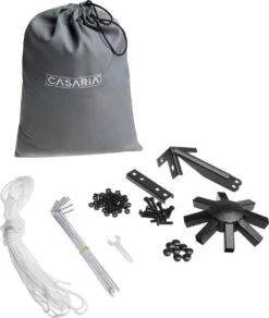 Casaria Paviljoen Lorca 3x3m - UV-bescherming 50+ Metaal - Antraciet -Buitentuin Winkel 1015x1200