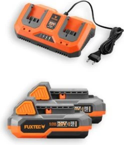 FUXTEC Grasmaaier Accu 40V (2x 20V) - Set Met Batterij (2x 2Ah) En Lader (2.4A Dubbellader) -Buitentuin Winkel 1022x1200