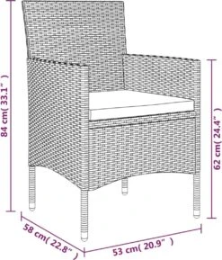VidaXL 7-delige Tuinset Met Kussens Grijs En Zwart -Buitentuin Winkel 1024x1200