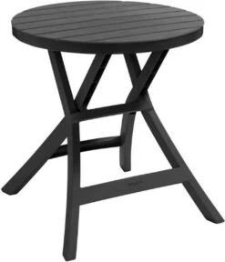 Allibert - Tuintafel - Oregon - Ø 70 Cm - Kunststof - Opklapbaar -Buitentuin Winkel 1030x1200