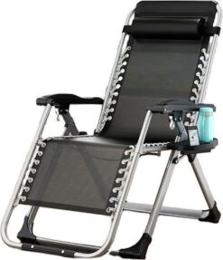 Brulo - Ligstoel Tuin - Ligstoelen - Strandstoel Opvouwbaar - Tuinstoel - Incl Tafel En Hoofdkussen