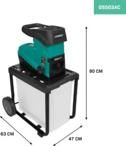 VONROC Stille Hakselaar/Shredder 2800W – Voor Takken Tot Ø45mm – Incl. 60L Opvangbak & Duwstok -Buitentuin Winkel 1034x1200 1