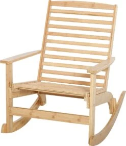 Outsunny Tuin Schommelstoel, Relaxstoel, Tuinstoel, Bamboe Multiplex Naturel 84A-171 -Buitentuin Winkel 1037x1200