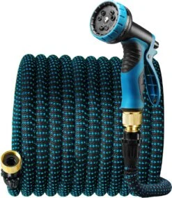 Complete Set Tuinslang Van 30 Meter Met Flexibel Ontwerp – Sproeikop Met 9 Standen – Licht In Gewicht & Makkelijk Opbergen – Uitrekbare Slang -