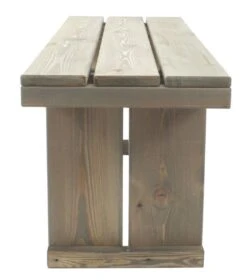 Toulouse Tuinbank Zonder Rugleuning - Licht Grijs - 118 Cm - Houten Tuinbank - Steigerhouten Tuinbank - Tuinbankje -Buitentuin Winkel 1060x1200