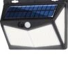 Vivid Green Solar Buitenlamp Met Bewegingssensor 208 LED - Wandlamp Op Zonne Energie - Tuinverlichting - Waterdicht - Met Sensor - Lamp - Zwart