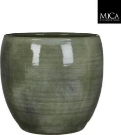 Mica Decorations Lester Bloempot - H31 X Ø33 Cm - Terracotta - Groen -Buitentuin Winkel 1075x1200 2