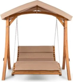 Bermuda Hollywoodschommel Tuinschommelbank 130 Cm 2-zits Zonneluifel -Buitentuin Winkel 1078x1200