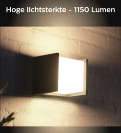 Philips Hue Fuzo Muurlamp - Warmwit Licht - Zwart - Smal - Open -Buitentuin Winkel 1084x1200 6