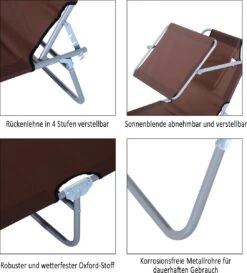 Outsunny Ligstoel Ligbank Voor Buiten Ligstoel Voor Op Het Strand Inklapbaar Met Zonnedak 3 Kleuren 84B-001 -Buitentuin Winkel 1086x1200 1