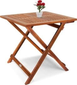 Casaria Bijzettafel Acacia Hout- Inklapbaar - 70x70x73 Cm Bruin -Buitentuin Winkel 1090x1200 1