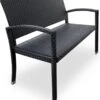 Casaria Polyrattan Tuinbank – 2 Zits UV-bestendig - Zwart -Buitentuin Winkel 1094x1200