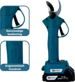 NovarGarden® Elektrische Snoeischaar NG1 - 2x Accu - Elektrisch - Takkenschaar - Op Batterij - 28mm -Buitentuin Winkel 1095x1200 2