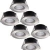 HOFTRONIC Venezia - Set Van 6 LED Inbouwspots RVS - IP65 Waterdicht - Dimbaar - 6 Watt 600 Lumen - Met Lichtbron - 2700K Warm Wit Licht - Zaagmaat 65mm - Inbouwdiepte 45mm - Geschikt Voor Badkamer, Woonkamer, Veranda En Carport - 3 Jaar Garantie -Buitentuin Winkel 1100x1200 11