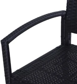 Outsunny Polyrotan Tuinbank 2-zits Parkbank Bank Staal Zwart 867-022 -Buitentuin Winkel 1102x1200