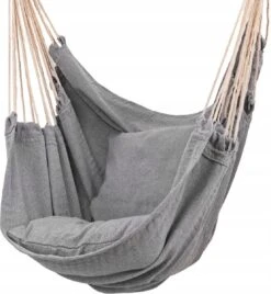 RENALUX Hangstoel Buiten En Binnen - Hangstoel Voor Binnen - Hangstoel Zonder Standaard - Hangstoel Cocoon - Gratis 2 Zachte Kussens - 150 KG - Grijs -Buitentuin Winkel 1107x1200