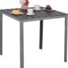Relaxdays Tuintafel Vierkant - Grijze Buitentafel - Eettafel Tuin - Moderne Balkontafel -Buitentuin Winkel 1114x1200