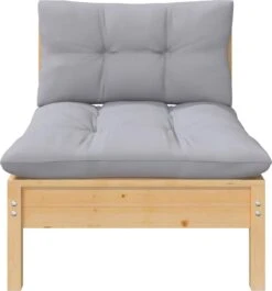 VidaXL 3-delige Loungeset Met Grijze Kussens Massief Grenenhout -Buitentuin Winkel 1118x1200