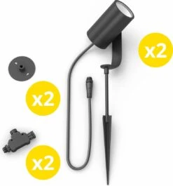 Philips Hue Lily Tuinspot Starterspakket - Prikspot White And Color Ambiance - Prikspots Voor Buiten - Tuinverlichting - 2 Spots - Zwart -Buitentuin Winkel 1120x1200 3