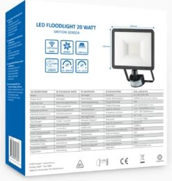 ELRO LF60 Design LED Buitenlamp Met Bewegingssensor - 20W – 1600LM – IP54 Waterdicht - Zwart -Buitentuin Winkel 1141x1200 4