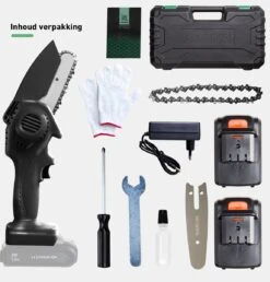 Mardin Mini Kettingzaag - Snoeizaag - Kettingzaag - Kettingzaag Electrisch Met 2 Accu - Inclusief Koffer - 1 Extra Accu - Zwart -Buitentuin Winkel 1151x1200 1