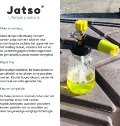 Jatso® Foam Cannon - Snow Foam - Foam Gun - Schuimlans - Foam Gun Auto - Foam Lance - Schuimsproeier - Snow Foam Cannon - Past Op Karcher K1 T/m K7 - Messing - Afneembaar Pistool -Buitentuin Winkel 1151x1200 2