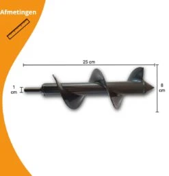 Grondboor Voor Boormachine - 8x25 Cm - Zwart -Buitentuin Winkel 1154x1200 1