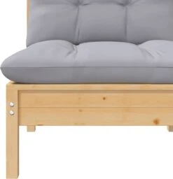 VidaXL 3-delige Loungeset Met Grijze Kussens Massief Grenenhout -Buitentuin Winkel 1159x1200