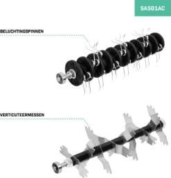 VONROC Elektrische Verticuteermachine - Gazonbeluchter – 1300W – Maaibreedte 320 Mm – 4 Dieptestanden (12/9/6/3 Mm) – Incl. 35L. Opvangbak -Buitentuin Winkel 1160x1200 2