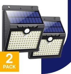 Merkloos Solar Buitenlamp Met Bewegingssensor - Wit Licht - Tuinverlichting Op Zonne-energie - IP65 Waterdicht - 2 Stuks - 97 LEDs - 2700K - Zwart -Buitentuin Winkel 1162x1200 13