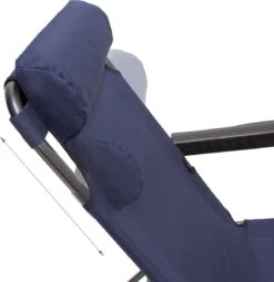 Relaxdays Ligstoel Inklapbaar - Ligbed Met Hoofdsteun - Strandstoel Verstelbaar - Camping - Donkerblauwe -Buitentuin Winkel 1162x1200 3