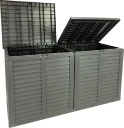 MaxxGarden Kussenbox - Tuin Opbergkist - Opbergbox - 750 L - 155x66x80 Cm - Grijs -Buitentuin Winkel 1164x1200