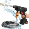 Merkloos Elektrische Accu-Hogedrukreiniger - 1.2mpa - Multifunctioneel Mondstuk - Draagbaar Oplaadbaar Snoerloos - Reinigingsspuitpistool - Met Rijke Accessoires - Voor Auto, Tuin, Terras, Raam - Zwart -Buitentuin Winkel 1168x1200 2