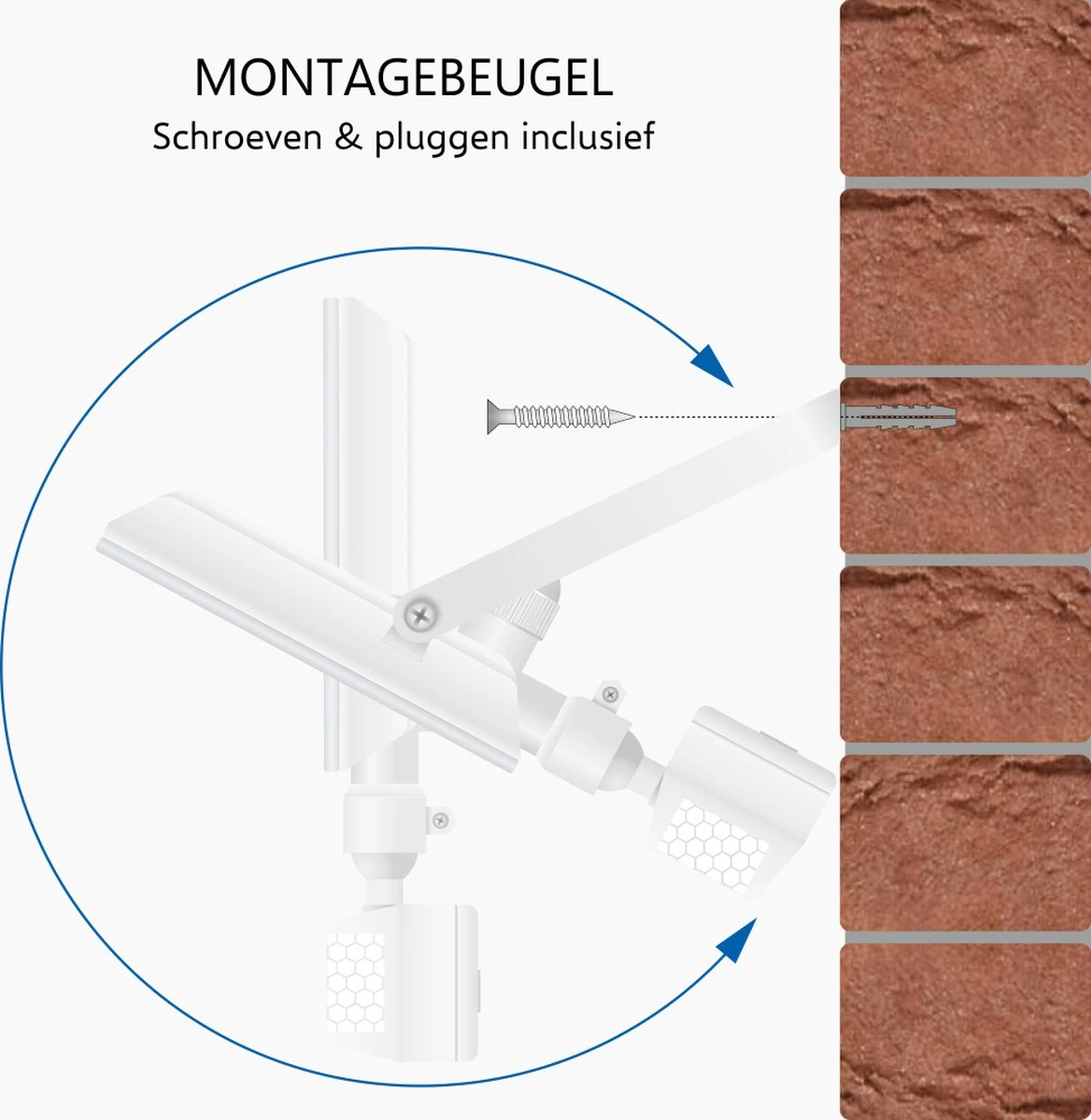 ELRO LF60 Design LED Buitenlamp Met Bewegingssensor - 10W – 800LM – IP54 Waterdicht - Wit 7 ELRO LF60 Design LED Buitenlamp Met Bewegingssensor - 10W – 800LM – IP54 Waterdicht - Wit - Afbeelding 5