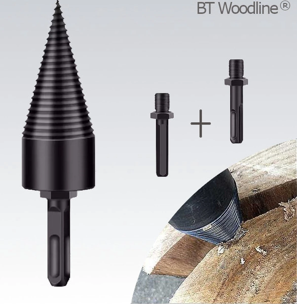 BT Woodline® | Houtklover Inclusief Opbergkoker | Houtsplijter | Houtkloof | Houtsplitter | Houtkloofboor | Kegelsplijter | Houtkliever | Aanmaakhout | Geschikt Voor Accutol, Schroeftol, Boormachine En Kloofmachines 3 BT Woodline® | Houtklover Inclusief Opbergkoker | Houtsplijter | Houtkloof | Houtsplitter | Houtkloofboor | Kegelsplijter | Houtkliever | Aanmaakhout | Geschikt Voor Accutol, Schroeftol, Boormachine En Kloofmachines