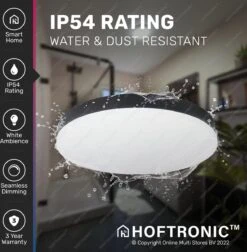 Lumi - 16W Slimme Plafondlamp Badkamer Zwart - IP54 Waterdicht - Smart Home WiFi + BLE - 2700K-6500K White Ambiance - Ø30 Cm -Buitentuin Winkel 1177x1200 14