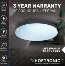 Lumi - 16W Slimme Plafondlamp Badkamer Zwart - IP54 Waterdicht - Smart Home WiFi + BLE - 2700K-6500K White Ambiance - Ø30 Cm -Buitentuin Winkel 1177x1200 17