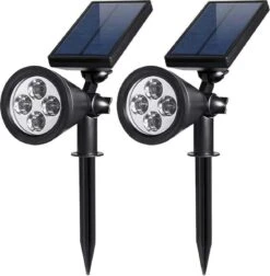 Solar Spot Light- Grond Spot Energiezuinig - Tuinverlichting Op Zonne-energie Met Nachtsensor - Sfeerverlichting Voor Op Gebouwen - Wit -Buitentuin Winkel 1178x1200 11
