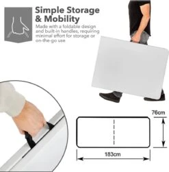 MaxxGarden Vouwtafel - Opvouwbare Kampeer Tafel - Tuin - Camping - Binnen - Weersbestendig - 180 X 74 X 74cm- Wit -Buitentuin Winkel 1180x1200 2