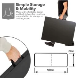 MaxxGarden Vouwtafel - Zwart - Rotanlook - 180x75x74 Cm -Buitentuin Winkel 1180x1200 3