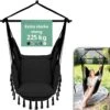 Vita5 XXL Hangstoel - Binnen&Buiten Hangnest - Incl. 2 Kussens En Boekenvak - Volwassenen&Kinderen - Hangmatstoel Tot 225kg - Zwart -Buitentuin Winkel 1181x1200 1