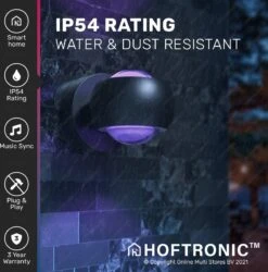 Hoftronic Smart Cupo - LED Wandlamp Up & Down Smart - RGBWW 16,5 Miljoen Kleuren - 6 Watt 600 Lumen - Zwart - Gevellamp Met Music Sync - IP54 Waterdicht - Geschikt Als Wandlamp Buiten, Wandlamp Badkamer En Wandlamp Binnen - 3 Jaar Garantie 27 Hoftronic Smart Cupo - LED Wandlamp Up & Down Smart - RGBWW 16,5 Miljoen Kleuren - 6 Watt 600 Lumen - Zwart - Gevellamp Met Music Sync - IP54 Waterdicht - Geschikt Als Wandlamp Buiten, Wandlamp Badkamer En Wandlamp Binnen - 3 Jaar Garantie -Buitentuin Winkel 1184x1200 7