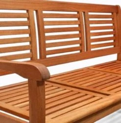 Casaria Tuinbank - FSC®-Gecertificeerd Eucalyptushout - 153cm Bruin -Buitentuin Winkel 1185x1200 2