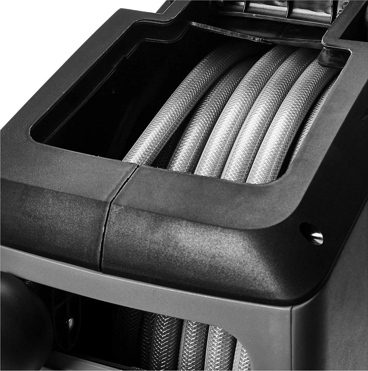 CoolHome - Wandslangenbox 20 Meter + 2 Meter - Tuinslang Met Haspel- Slangenhouder 180° Draaibaar - Tuinslanghaspel Zwart - Grijs 7 CoolHome - Wandslangenbox 20 Meter + 2 Meter - Tuinslang Met Haspel- Slangenhouder 180° Draaibaar - Tuinslanghaspel Zwart - Grijs - Afbeelding 5