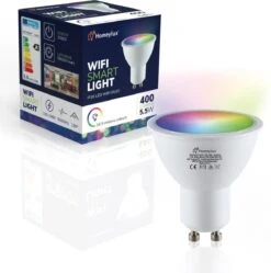 Hoftronic Smart Alvin - Smart LED Wandlamp - WiFi + Bluetooth - Downlight - GU10 5,5 Watt 400lm - RGBWW 16,5 Miljoen Kleuren - Slimme Muurlamp - Geschikt Als Binnen En Buiten Wandlamp - 3 Jaar Garantie -Buitentuin Winkel 1191x1200 12