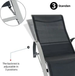 MaxxGarden Ligbed Set - 2 Stuks Zwart - Met Tafel - Sun Loungers - Loungebed -Buitentuin Winkel 1191x1200 2