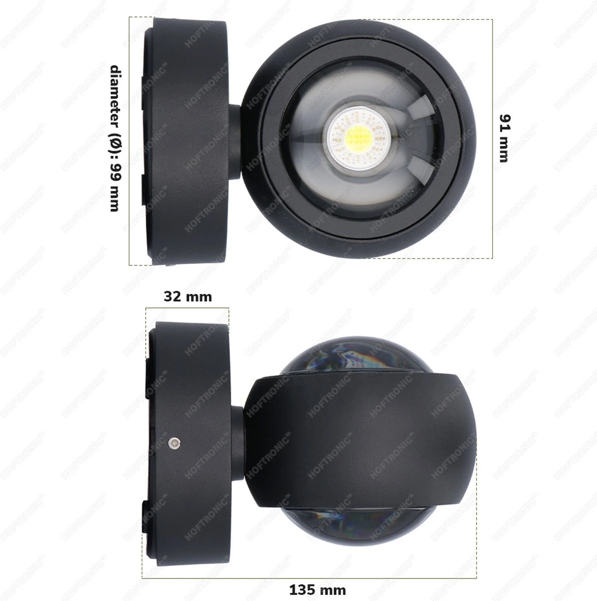 Hoftronic Smart Cupo - LED Wandlamp Up & Down Smart - RGBWW 16,5 Miljoen Kleuren - 6 Watt 600 Lumen - Zwart - Gevellamp Met Music Sync - IP54 Waterdicht - Geschikt Als Wandlamp Buiten, Wandlamp Badkamer En Wandlamp Binnen - 3 Jaar Garantie 18 Hoftronic Smart Cupo - LED Wandlamp Up & Down Smart - RGBWW 16,5 Miljoen Kleuren - 6 Watt 600 Lumen - Zwart - Gevellamp Met Music Sync - IP54 Waterdicht - Geschikt Als Wandlamp Buiten, Wandlamp Badkamer En Wandlamp Binnen - 3 Jaar Garantie - Afbeelding 16