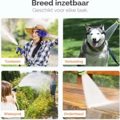 Goliving Tuinslang Flexibel - 30 Meter - Uitrekbare Tuinslang Sproeier - Tuinsproeier - Zwart - Acht Standen - Met Opbergtas -Buitentuin Winkel 1195x1200 7